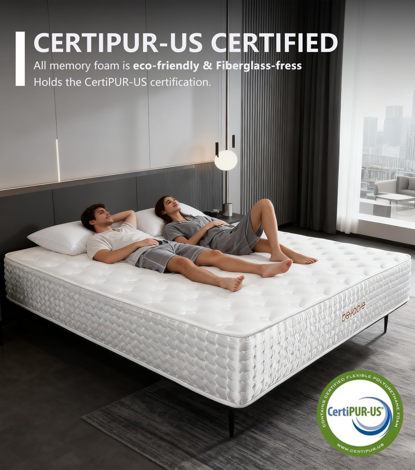 Queen 14 Inch Medium Firm Hybrid Memory Foam Mattress