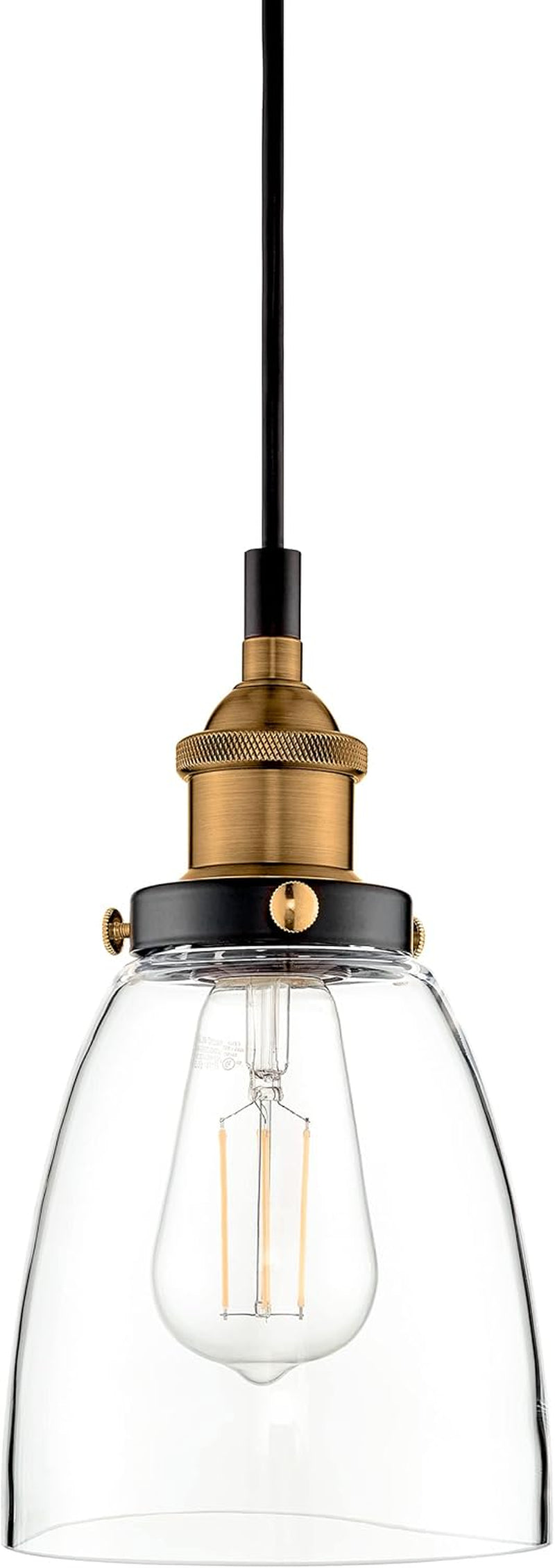 Large Bell Shaped Glass Pendant Light
