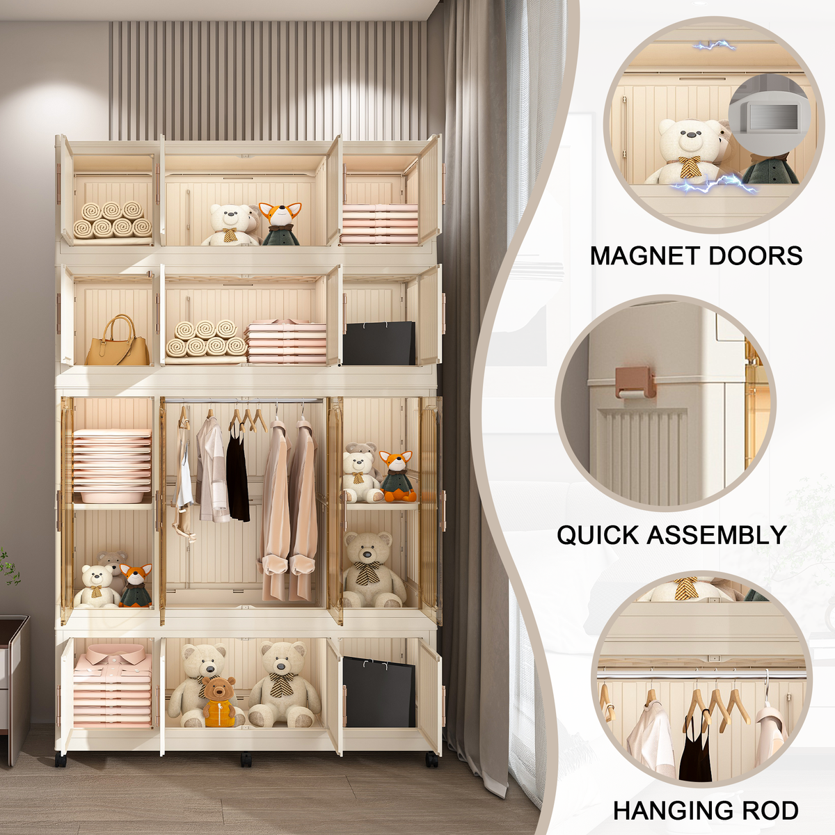 Portable Wardrobe Closet Storage Organizer