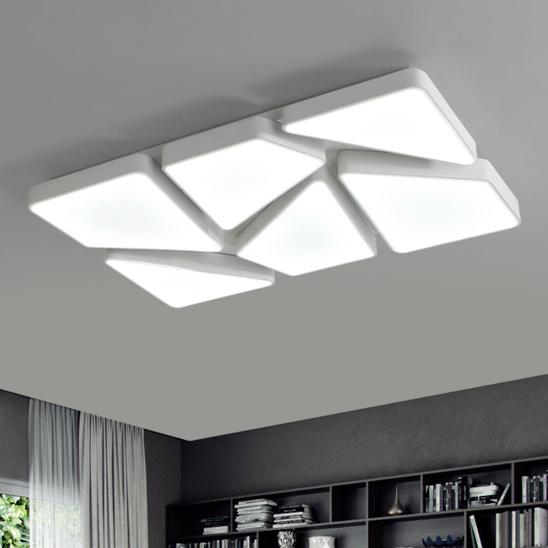 Modern LED Flush Mount: Square/Rectangular Options for Home or Office
