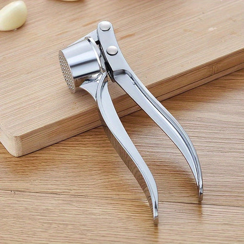 Durable Handheld Metal Garlic and Ginger Press
