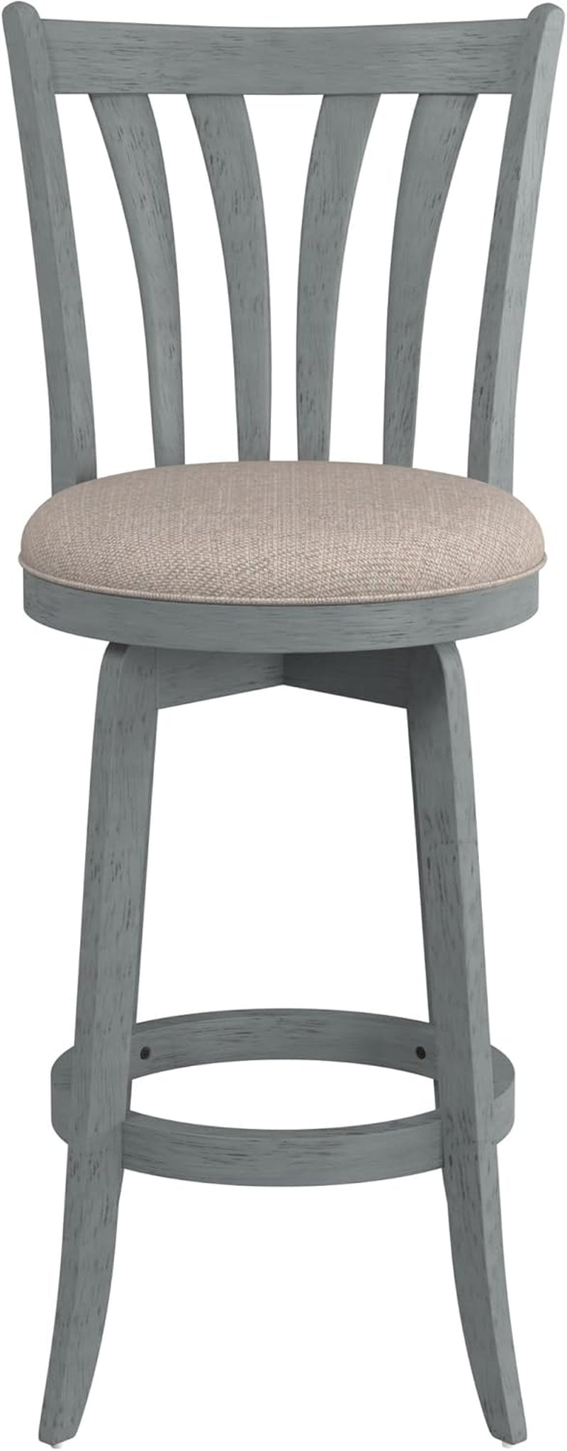 Bar Height Swivel Stool 30 Inch Blue Wire Brush Finish