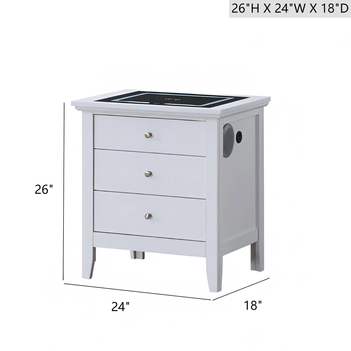 Hammond G5490-N2-SMART 3 Drawer Nightstand