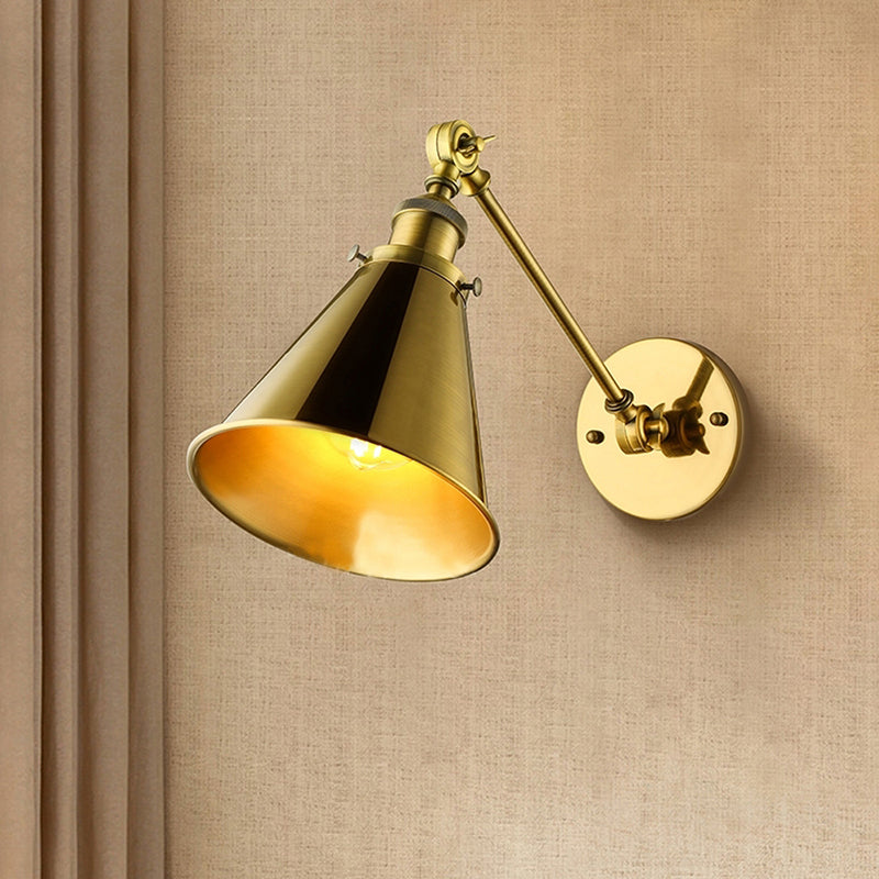 Captivate Your Living Room with Industrial Flair: The Conical Wall Mount Light