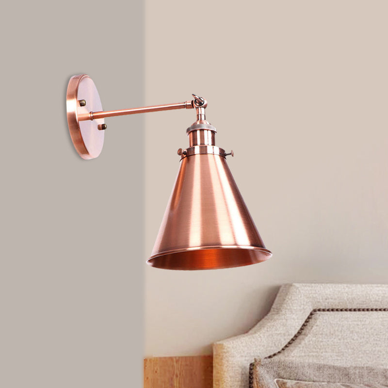 Captivate Your Living Room with Industrial Flair: The Conical Wall Mount Light