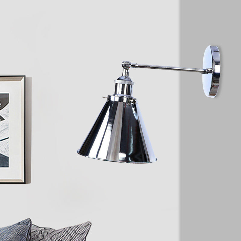 Captivate Your Living Room with Industrial Flair: The Conical Wall Mount Light