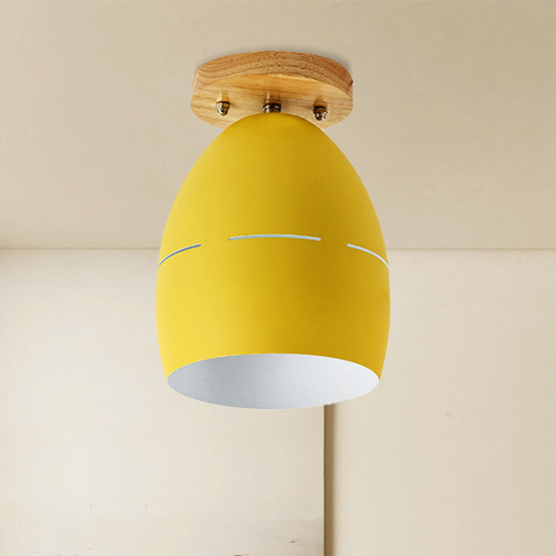 Londyn Modern Oval Semi-Flush Mount: Colorful Accent Lighting for Your Bedroom