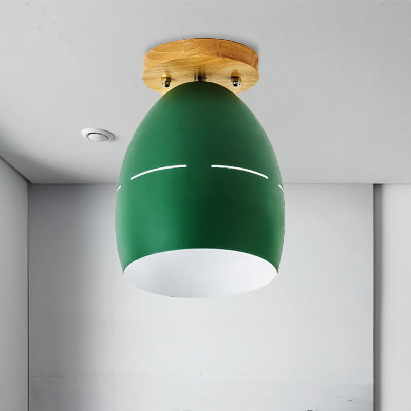 Londyn Modern Oval Semi-Flush Mount: Colorful Accent Lighting for Your Bedroom