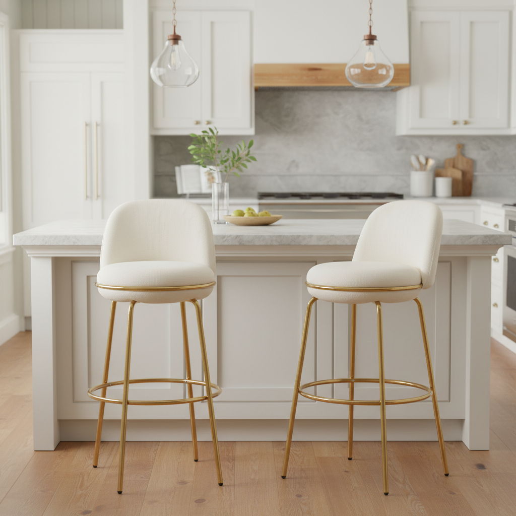 Rio Claro Indoor Metal Upholstered Barstool