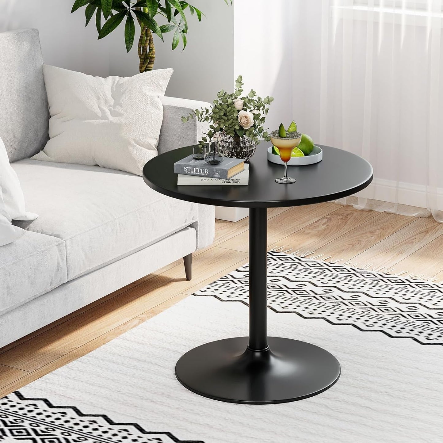 Bar Table Convertible Height Twenty Four Inch Round Top Surface