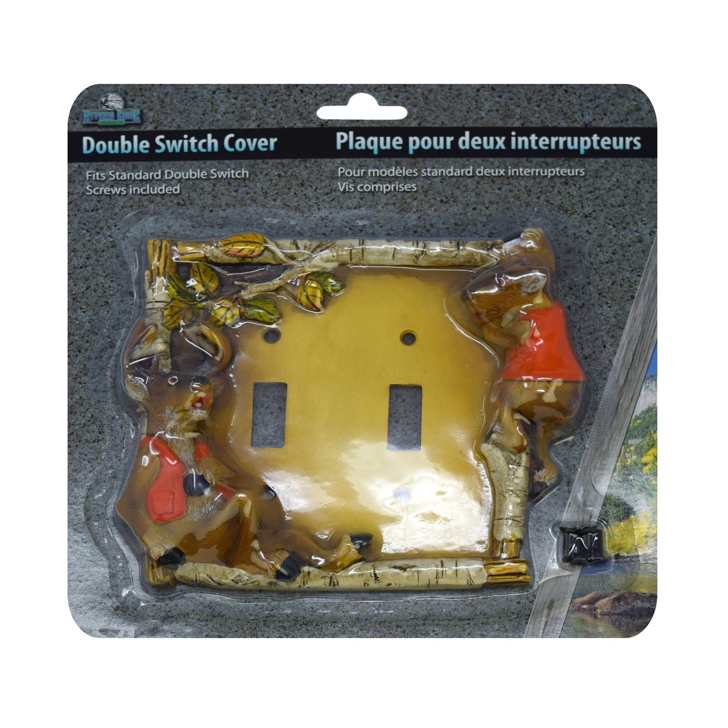 Double Switch Plate Cover-Cute Deer