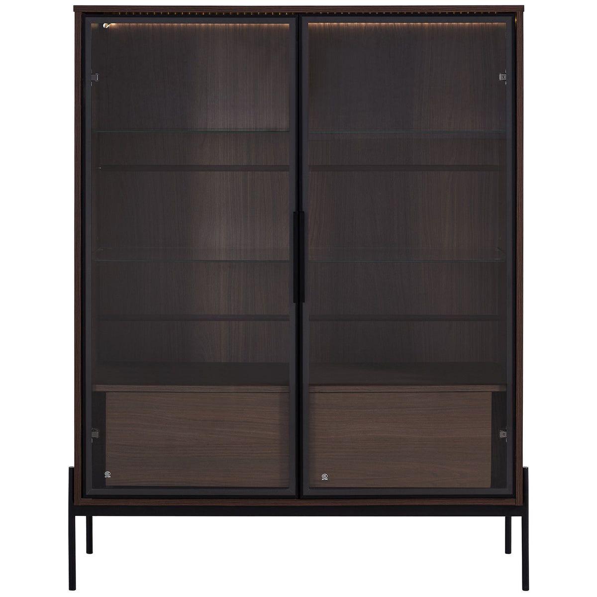 51.2'' Freestanding Display Cabinet with 2 Storage Drawers