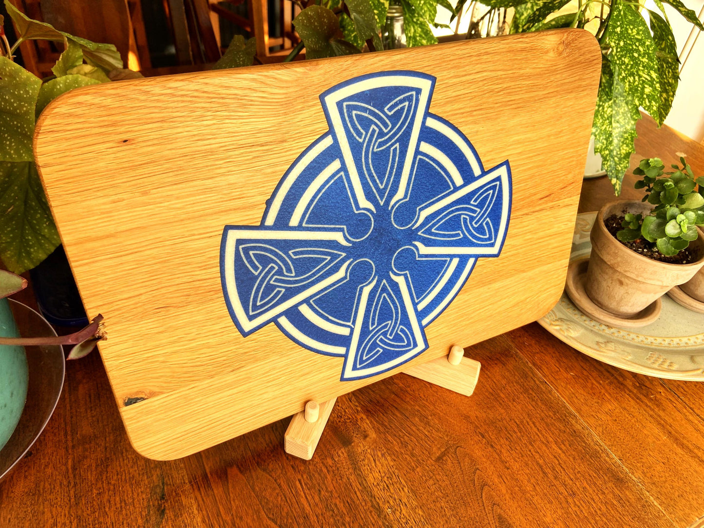 Celtic Cross Charcuterie Board - Handmade in White Oak