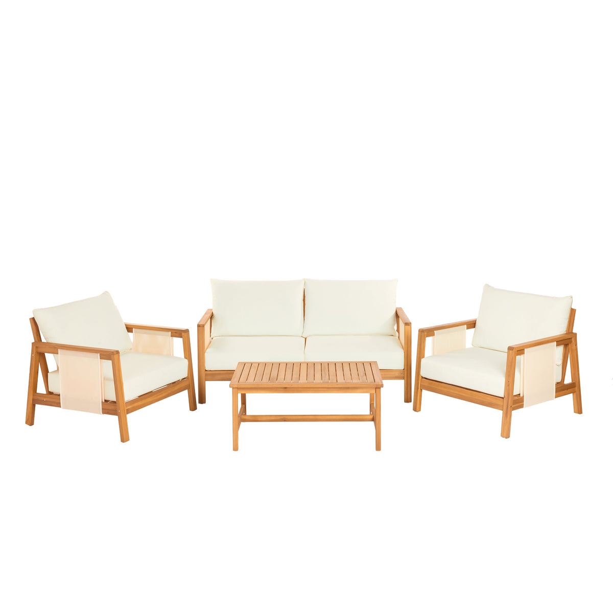 4-Piece Outdoor Sofa Set with Cushions