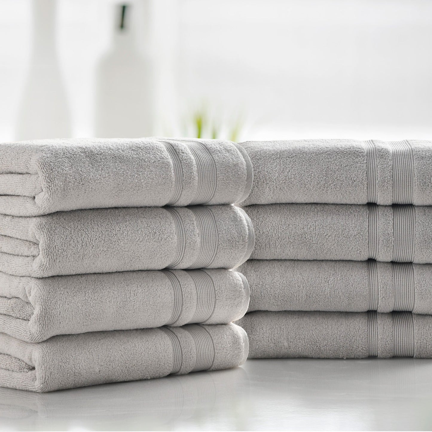 Kathy Ireland 4-8 Piece Zero Twist Cotton Plush Bath Towel Set