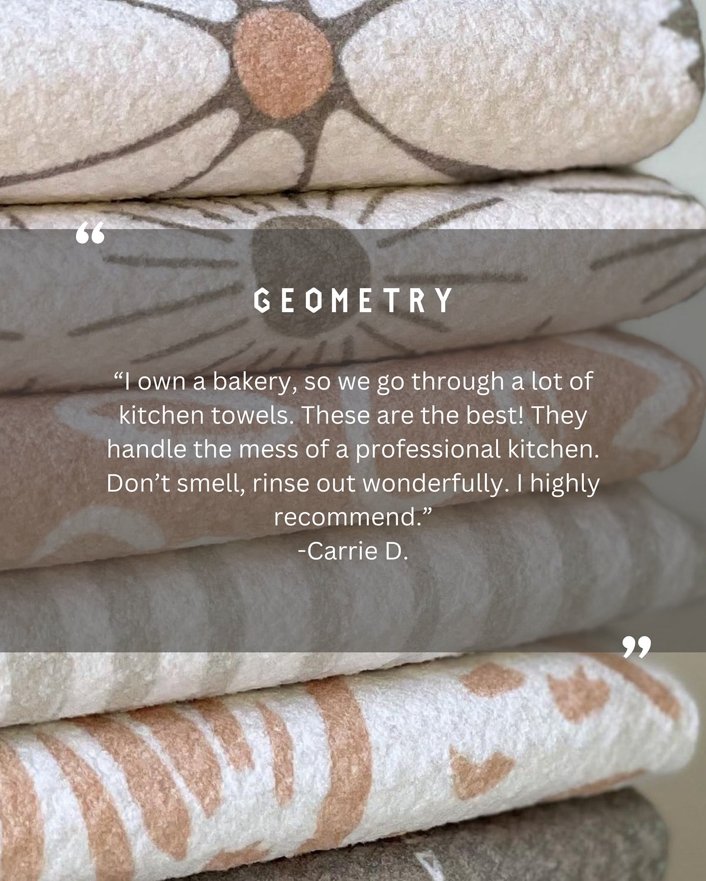 Pumpkin Patchwork Geometry Tea Towel
