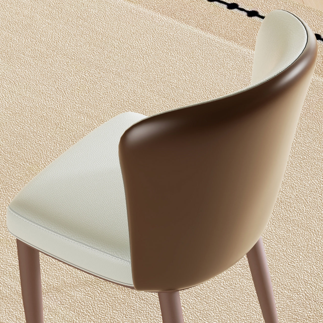 Modern Dining Chair with Carbon Steel Legs – Set of 2