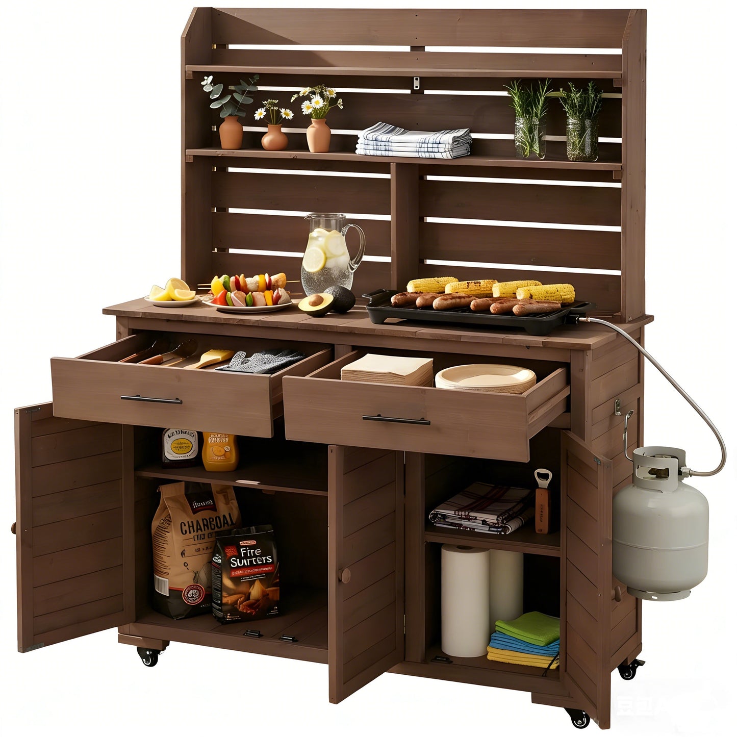 TOPMAX 65''H Large Garden Potting Bench