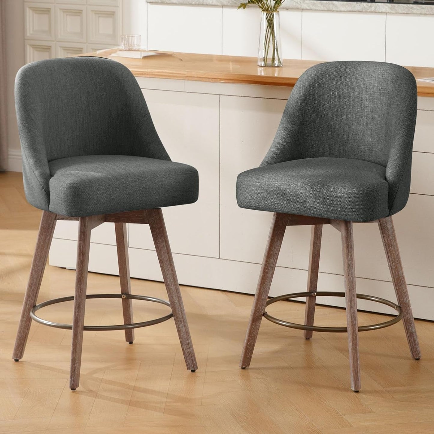 Counter Height Bar Stools Set Of Four 26 Inch Gray