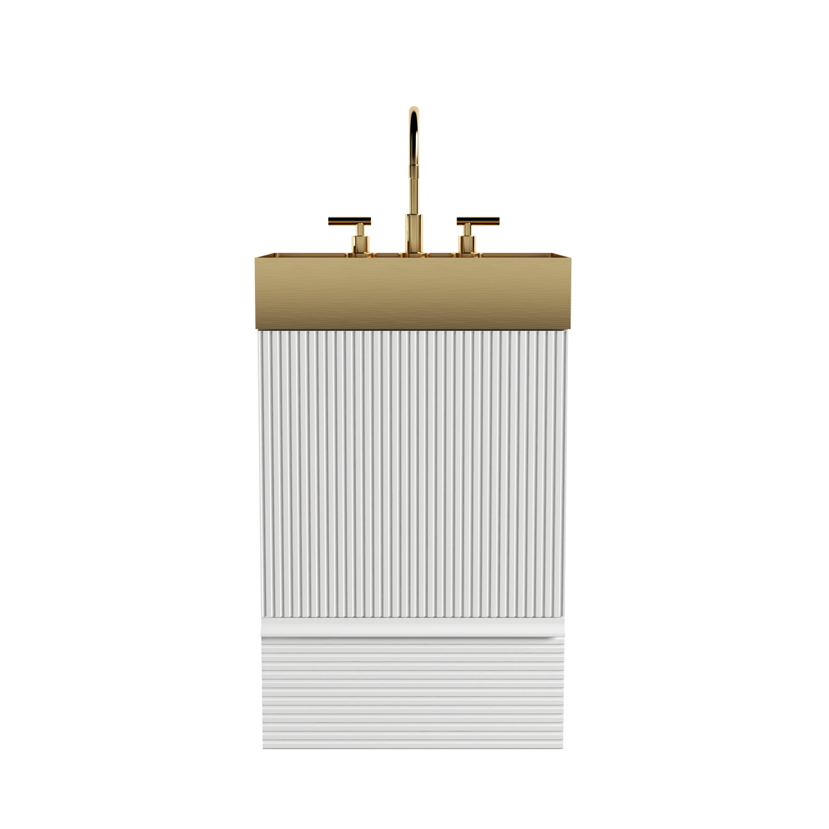 Gada 20" Striped Velvet Bathroom Vanity
