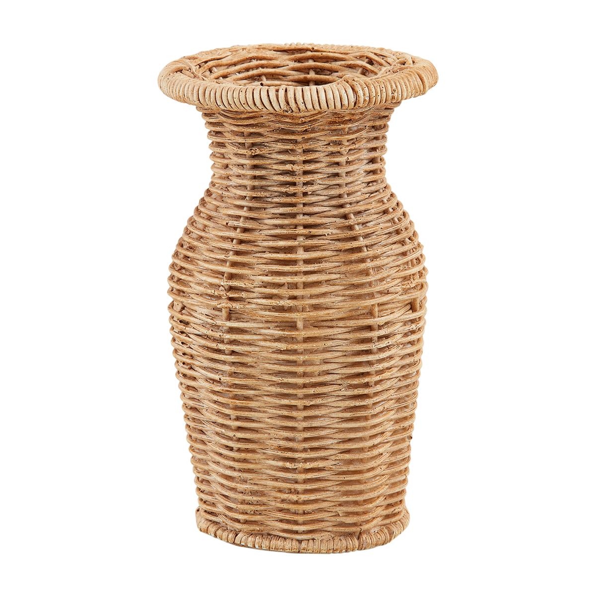 Resin Wicker Basket Weave Vase | 3 Styles