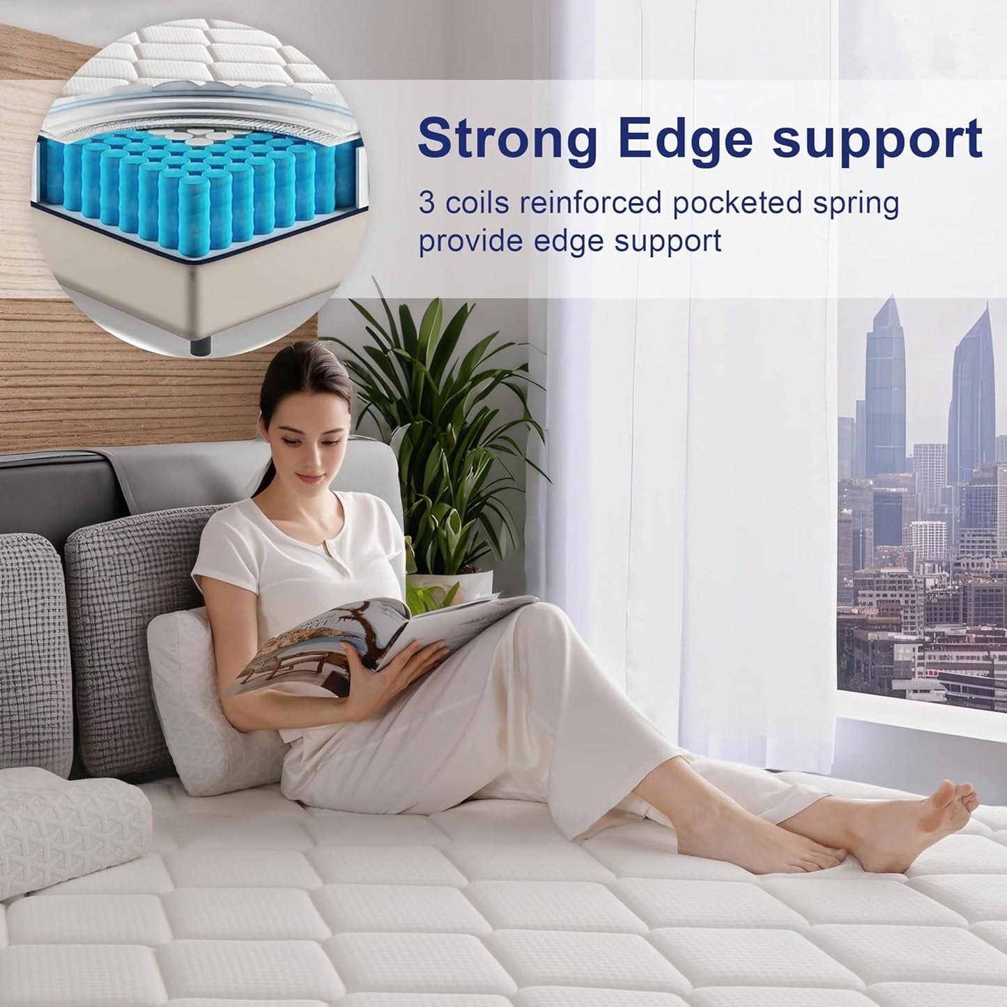 Queen Certipur Memory Foam Hybrid Edge Support Ultra Comfort Mattress Box