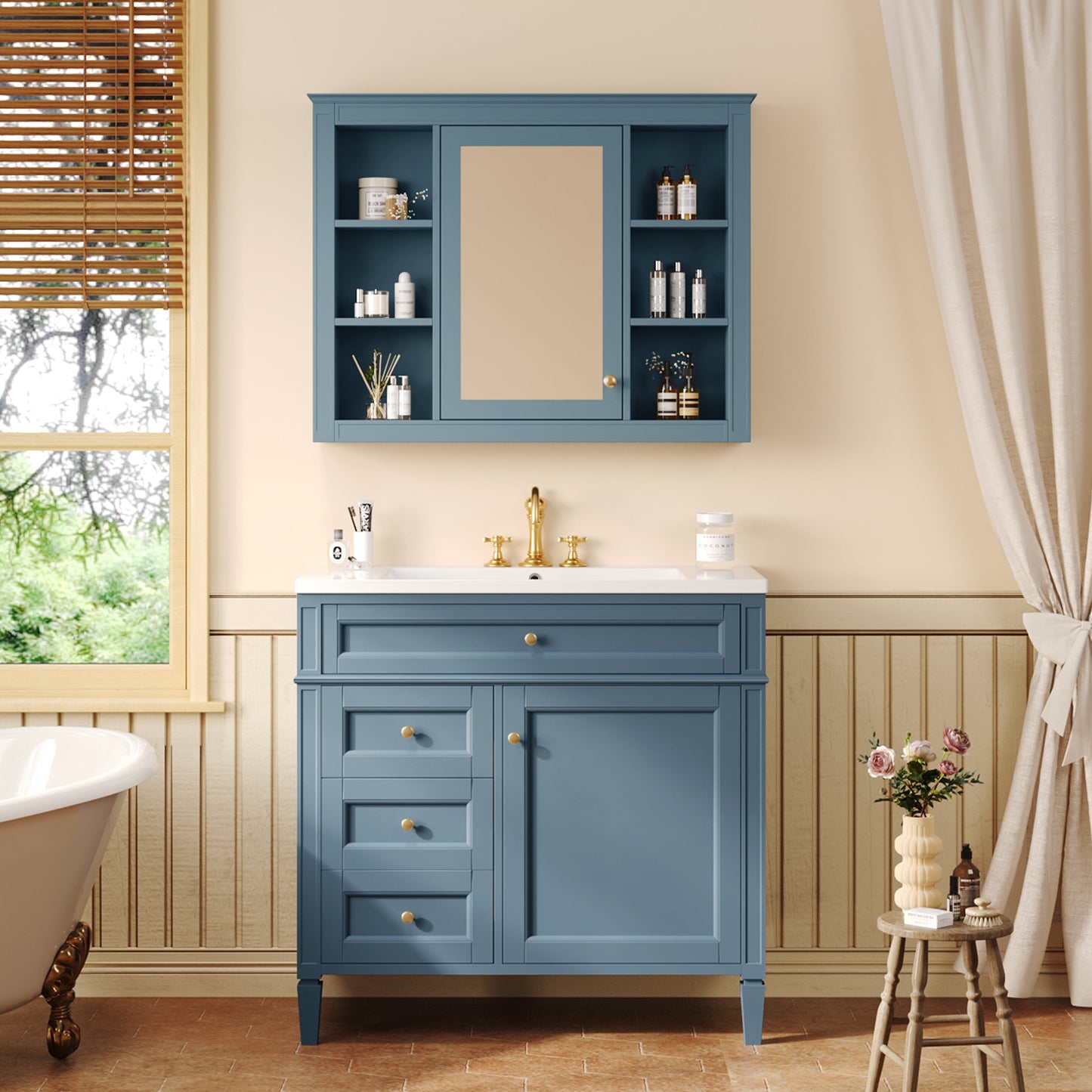 36" Bathroom Vanity with Medicine Cabinet