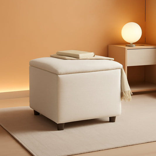 Thunder Grey Upholstered Ottoman For Nursing Moms Nursery