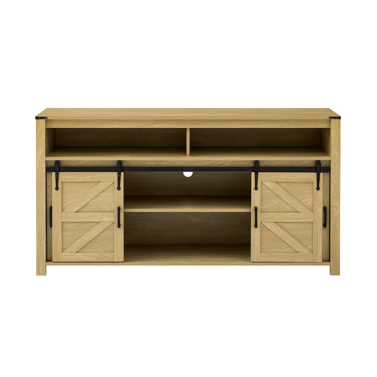 U_STYLE 59.3'' Sideboard with Sliding Barn Door and Mesh Panels