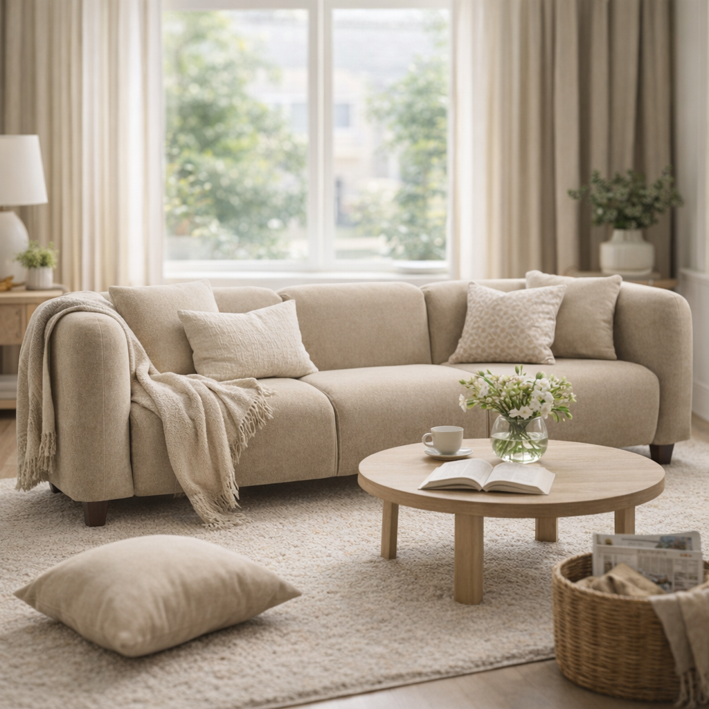 Silo 87 in. Modern Upholstered Chenille Sofa