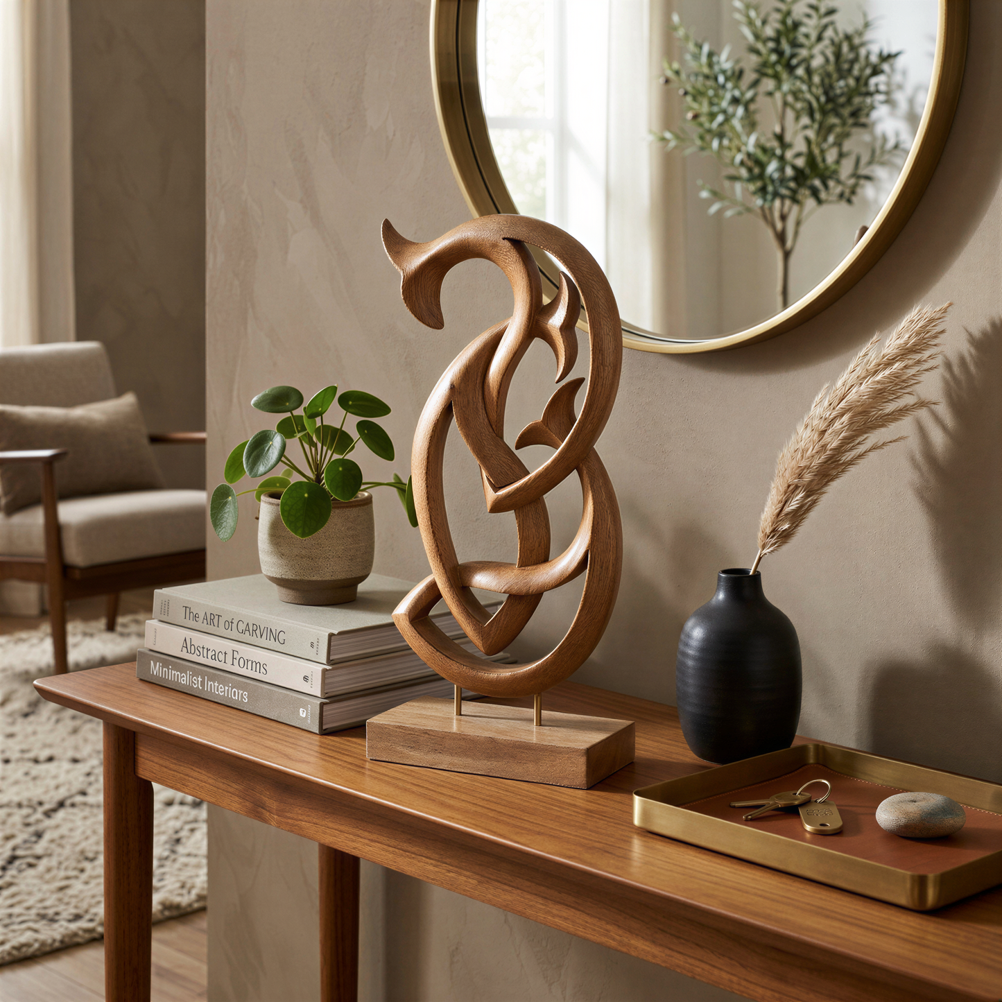 Wooden Fish Sculpture – Handmade Solid Acacia Art for Home Décor & Gift