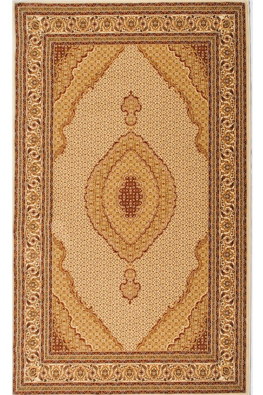 15' Beige And Ivory Oriental Runner Rug
