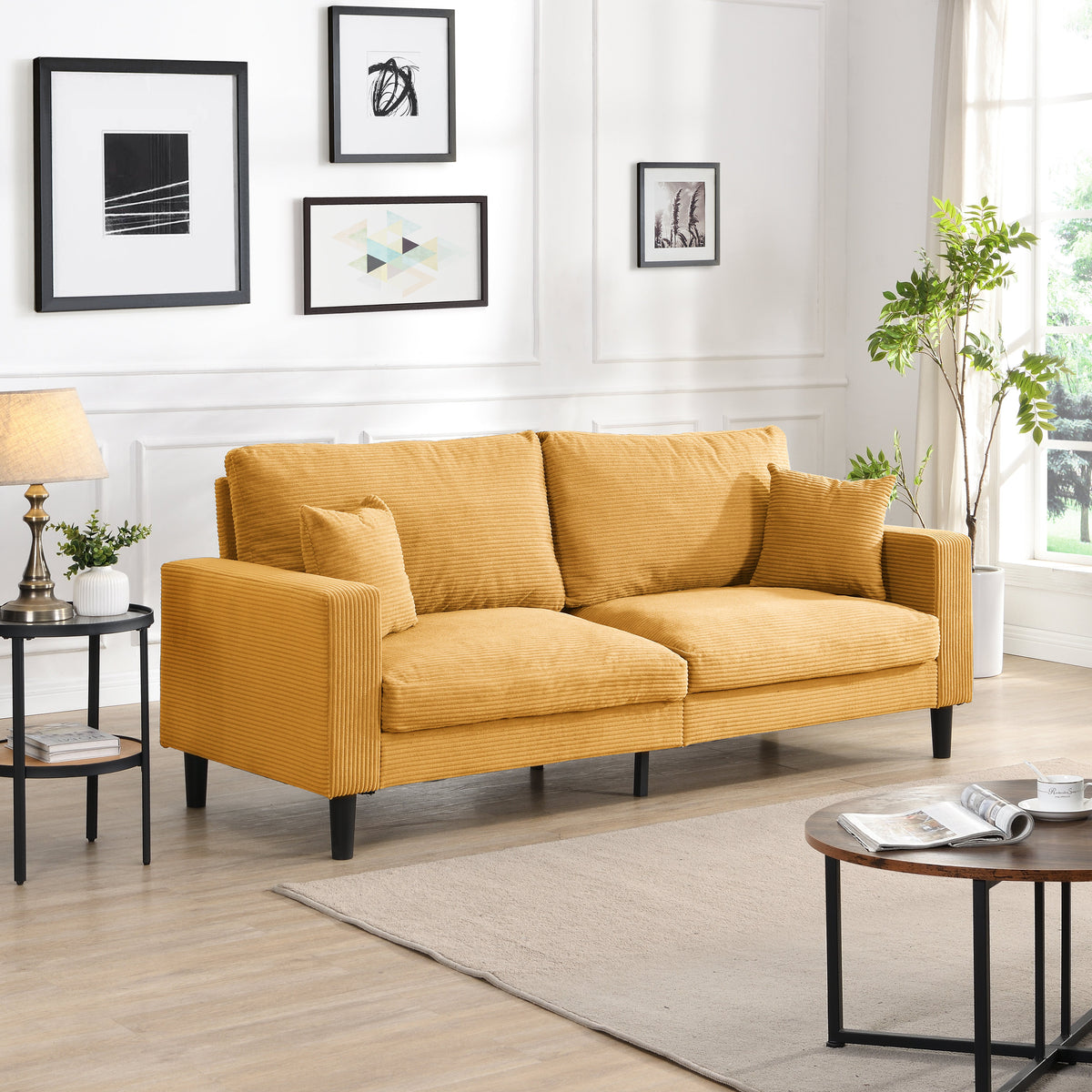 74" High Resilience Three Seater Sofa