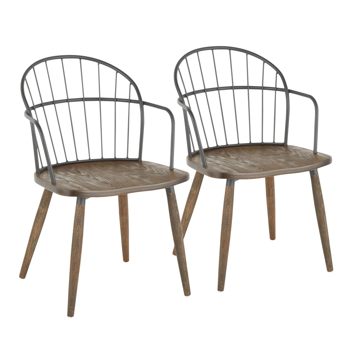 Accent/Dining Chair with Arms in Dark