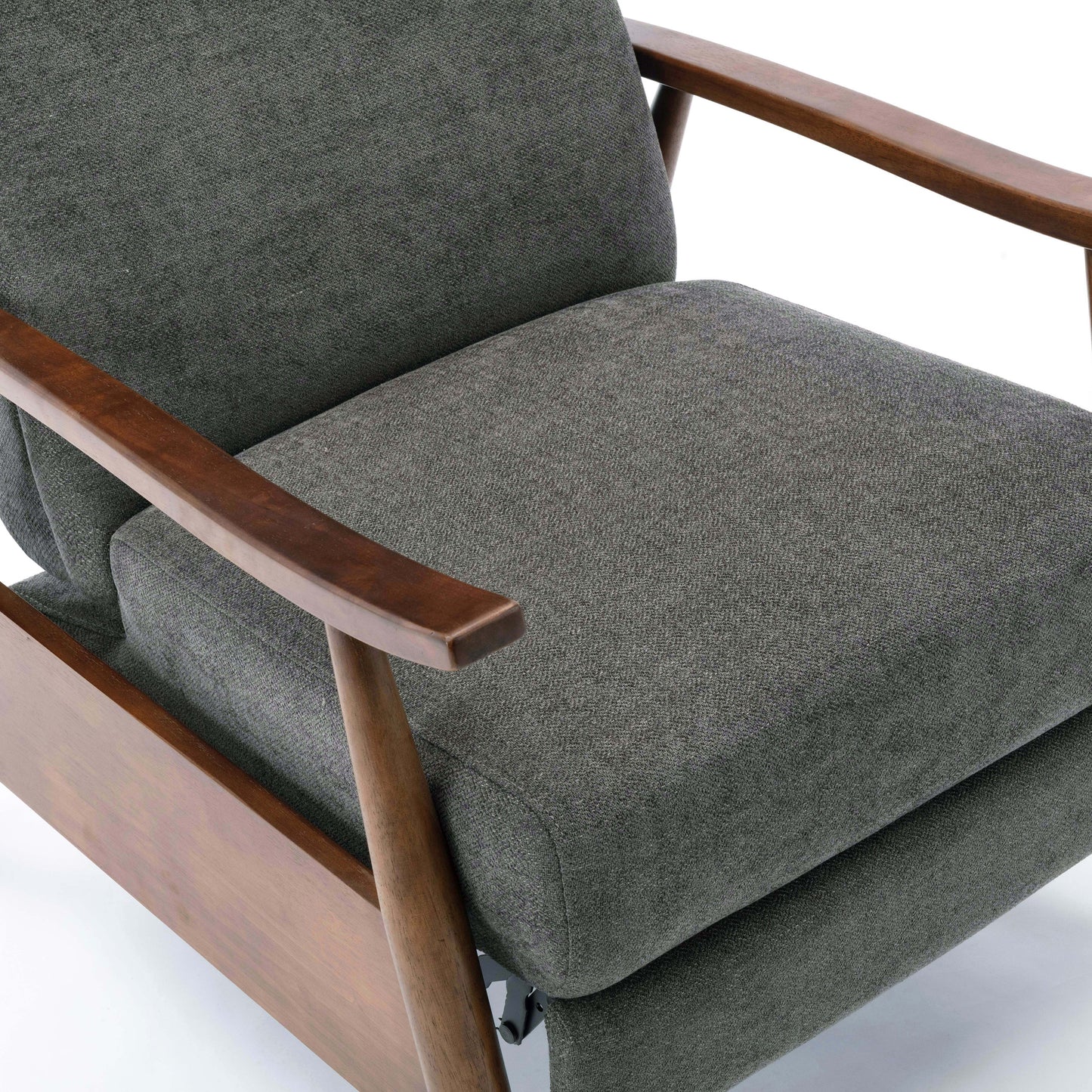 Saugus Wood Arm Push Back Recliner