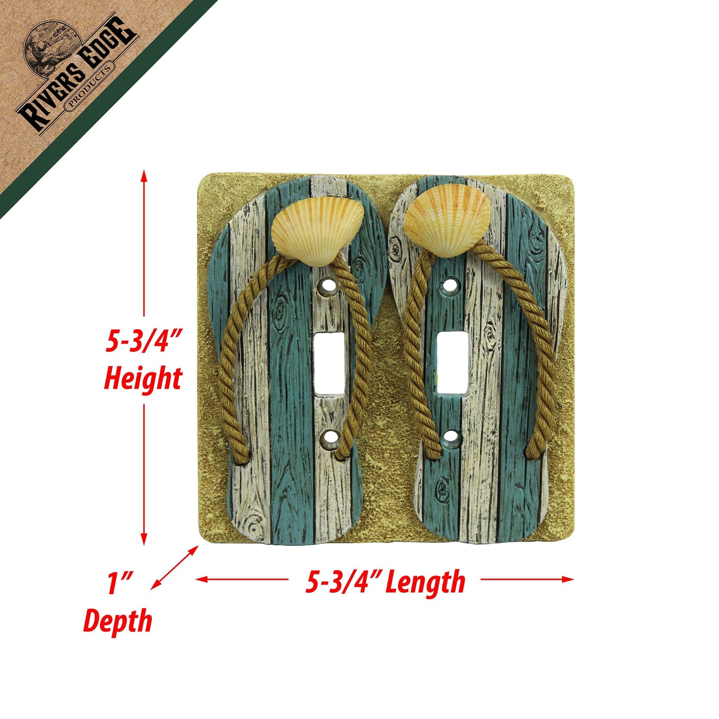 Electrical Cover Plate Double Switch-Beach