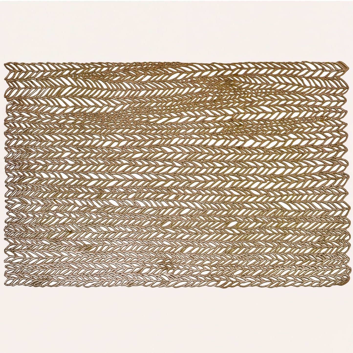PVC Placemats - Gold Non Slip Table Mats | Heat Resistant Indoor Outdoor Set