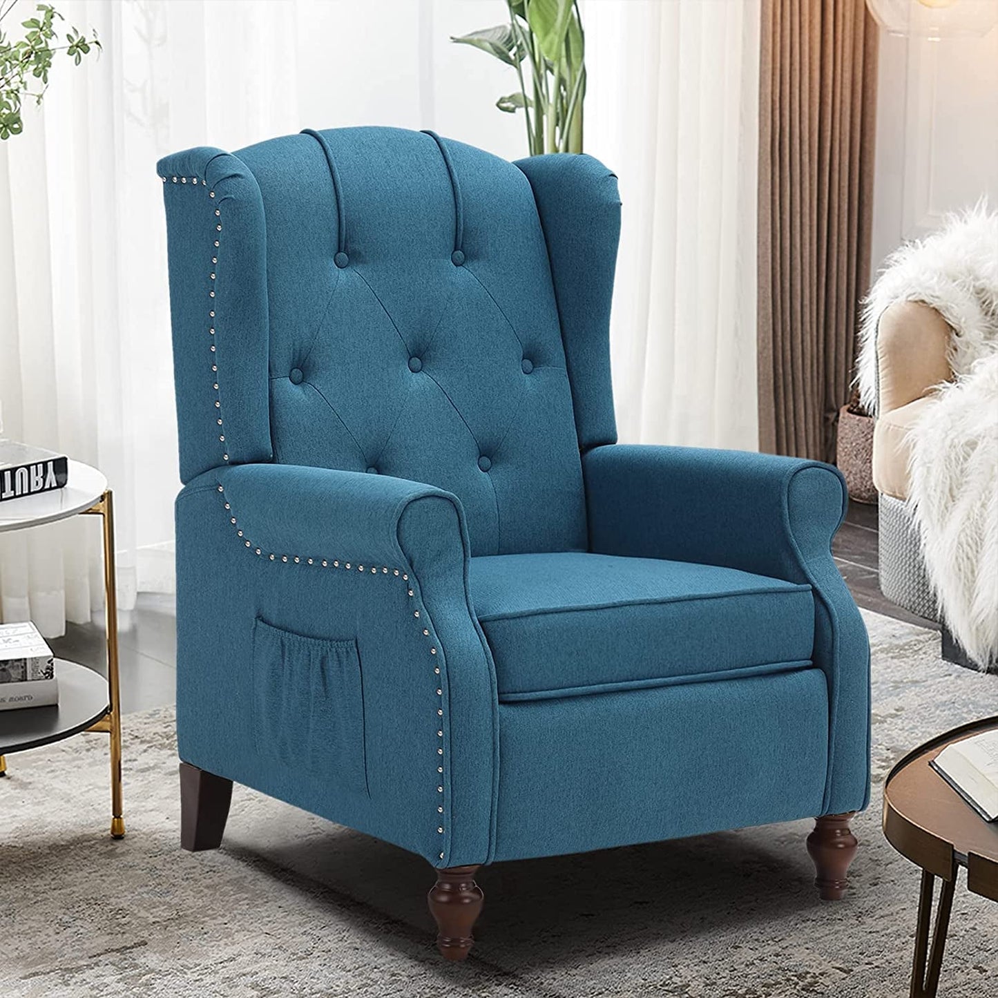 Wingback Recliner Chair With Massage And Heat Living Room