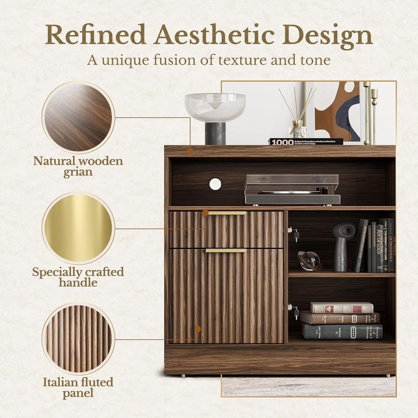 Electric Height Adjustable Desk 48 Inches Bookcase