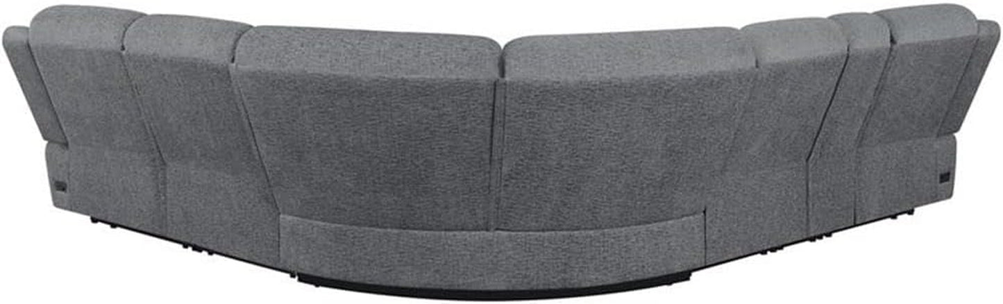 Bahrain 6 Piece Charcoal Motion Sectional Sofa Living Room