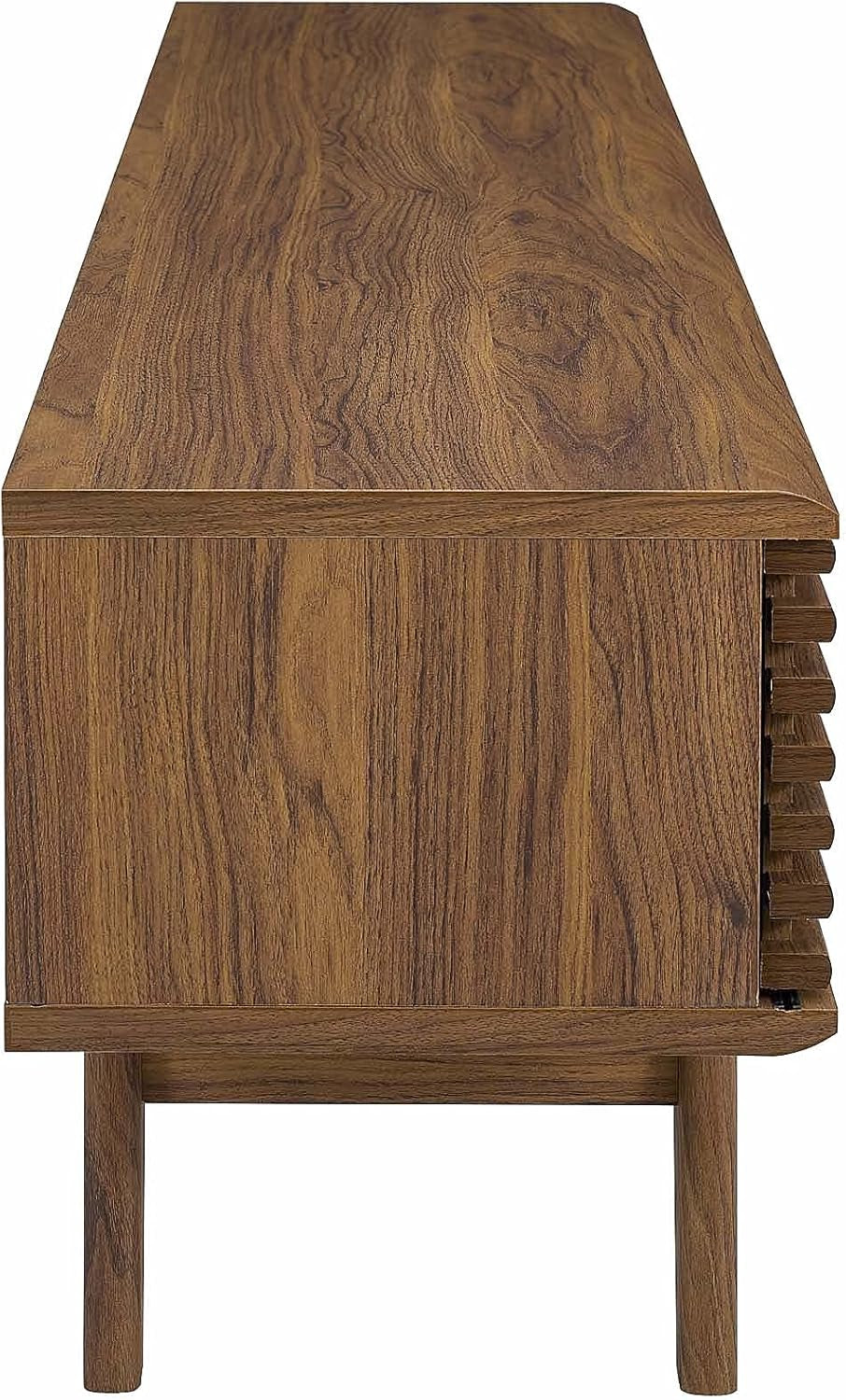 70 Inch Mid Century Modern Walnut TV Stand Console