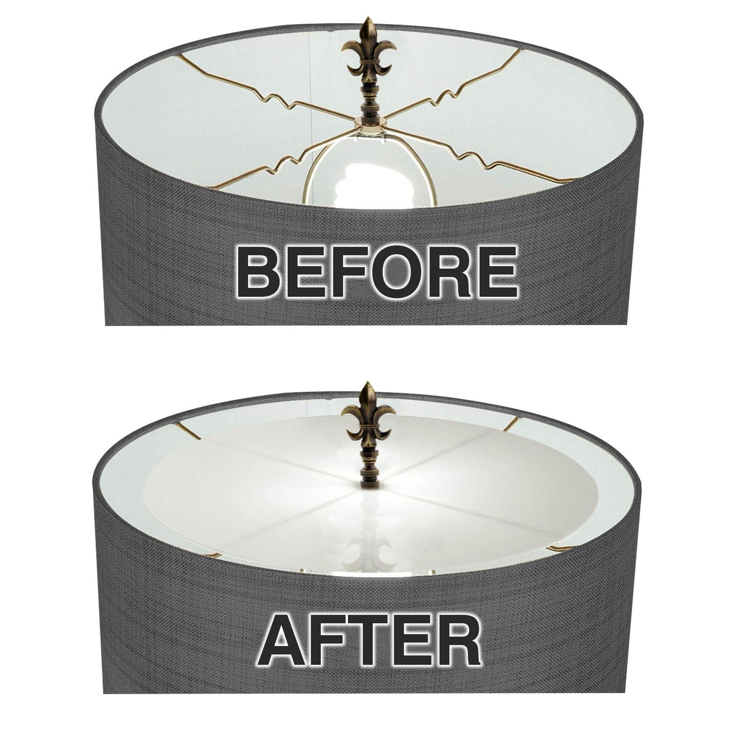 15.5" Round Diffuser Translucent Frosted White
