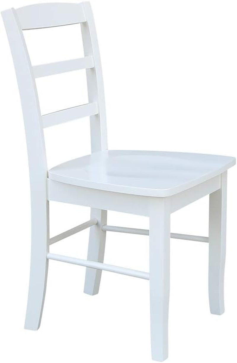 Madrid Ladderback Dining Chairs Set Of Two White Finish
