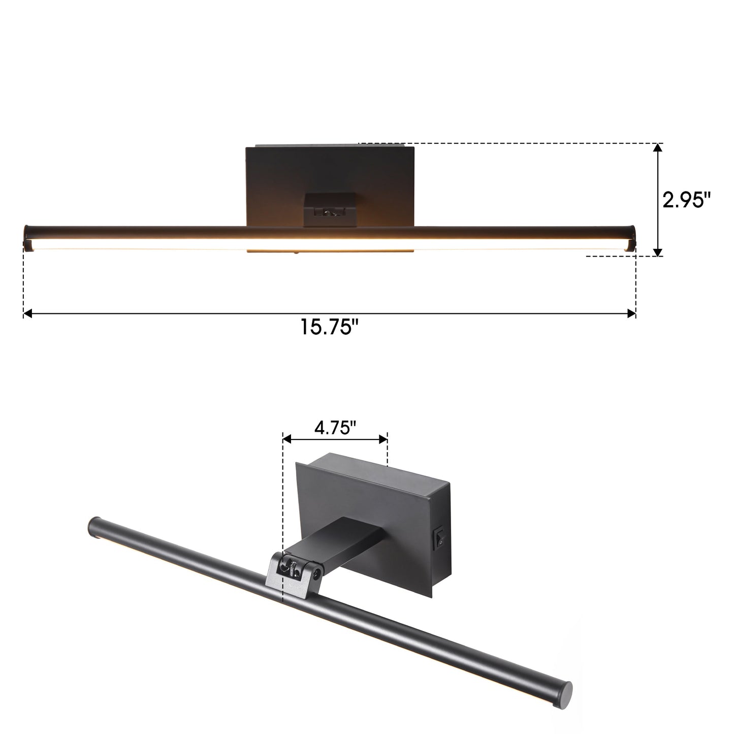 Battery-powered LED Mirror Vanity Light with Remote Control