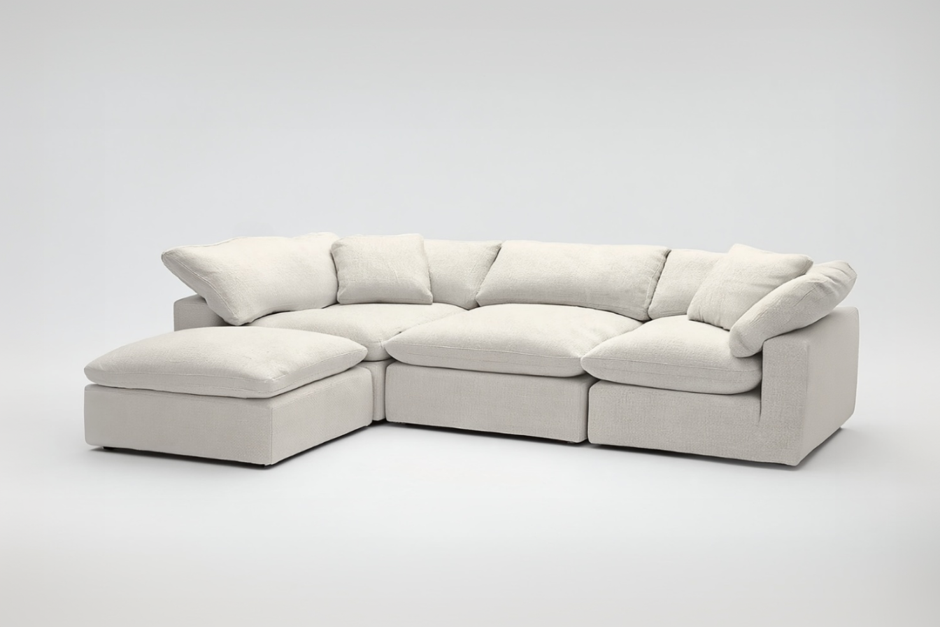 4-Cube Modular Sectional Chaise