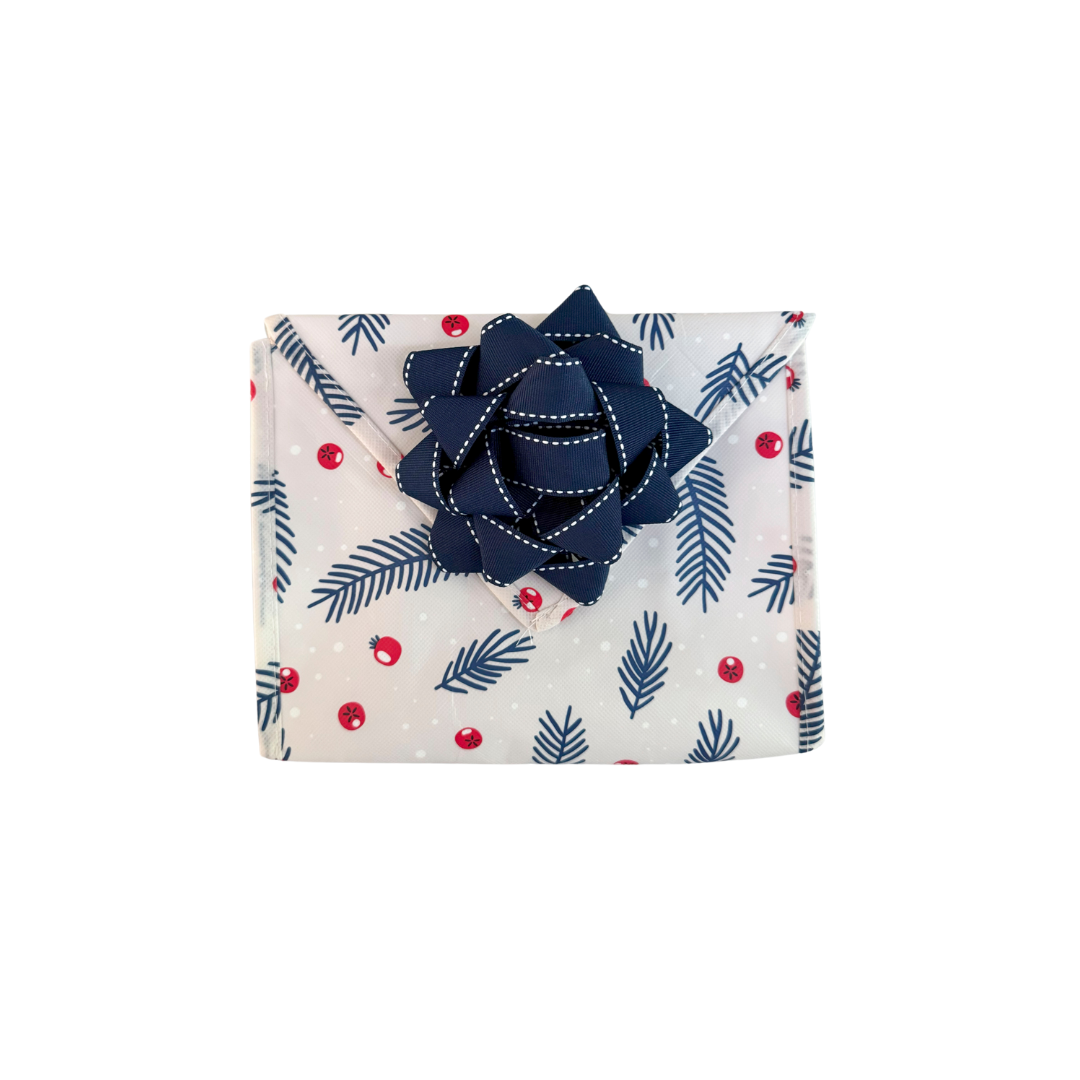 EverBow: Navy (Reusable Gift Wrap Bags – Sustainable, Foldable, Eco-Friendly)