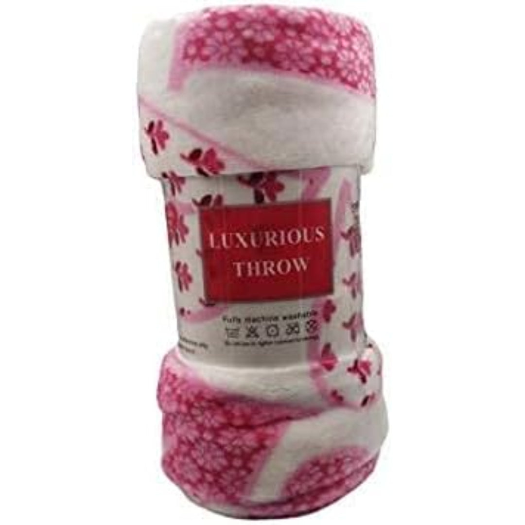 Ultra Plush Mothers Day Valentine's Day Heart-Themed Throw Blanket – Soft, Cozy, and Luxurious Fleece, 50" x 60"