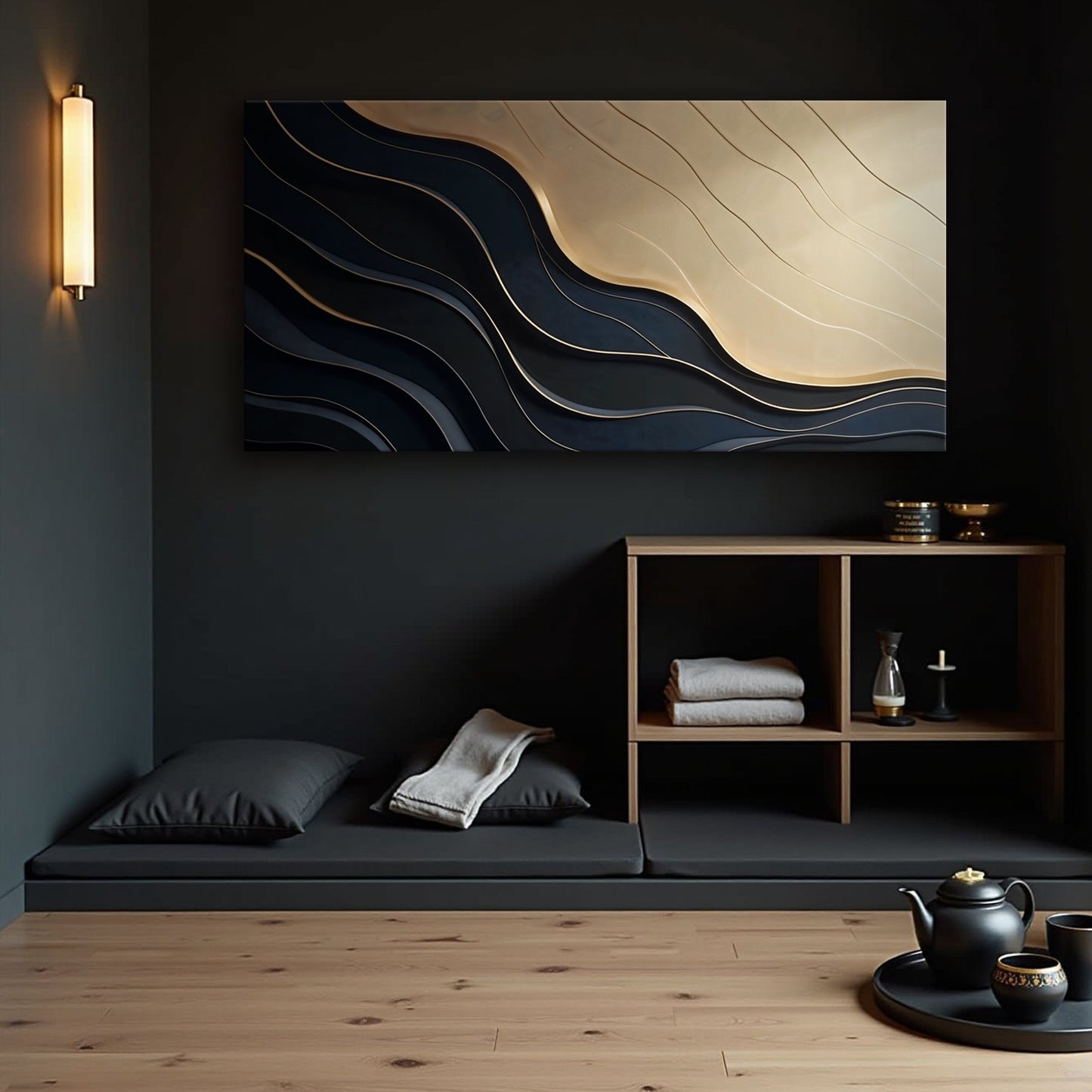 Black And Gold Minimalist Abstract VII