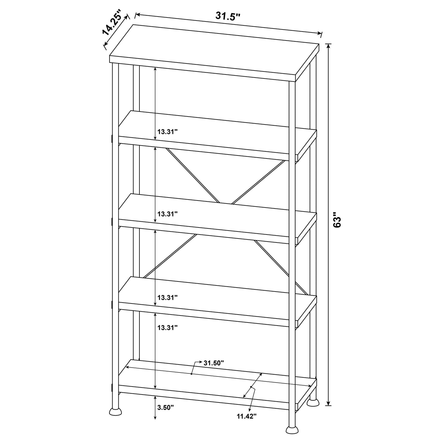 Avon Rustic Nutmeg 2-piece Computer Desk and Bookcase