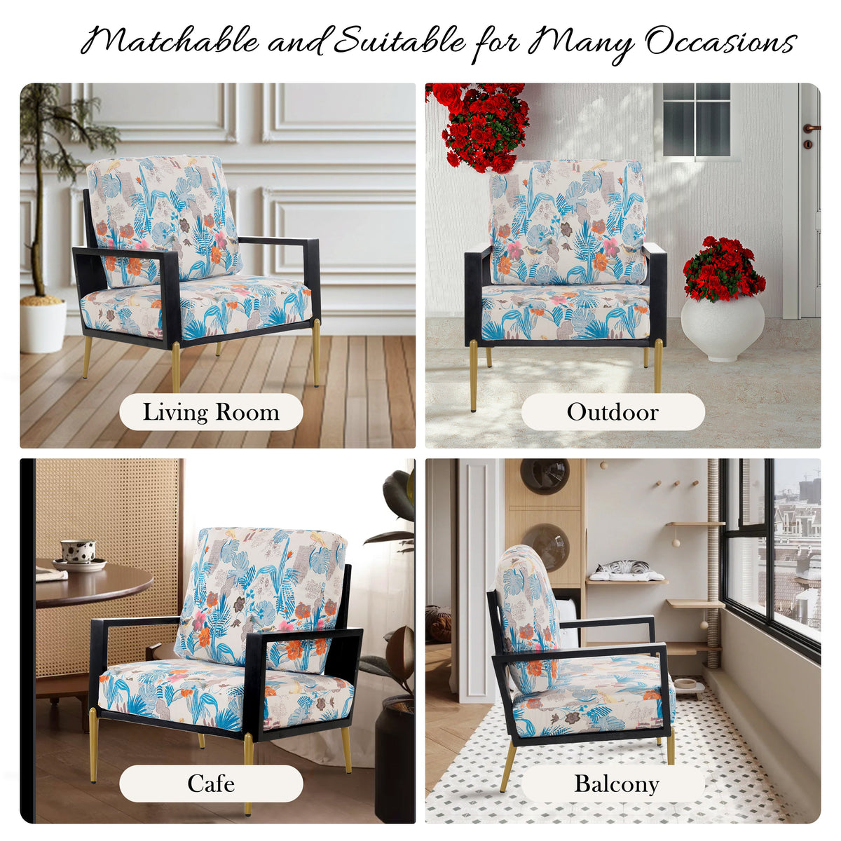 Floral Accent Chair